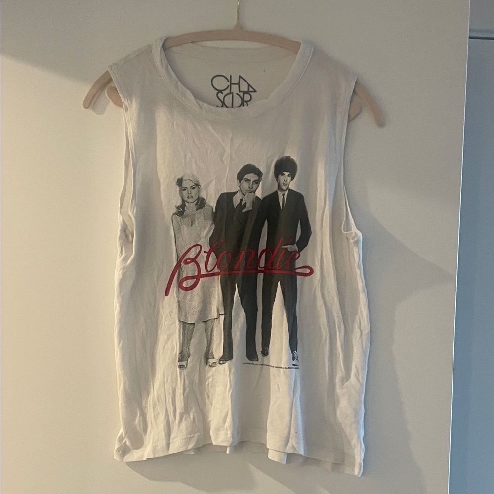 Chaser White Blondie Graphic Tank Top